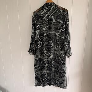 Anne Namba Jacket Sz S Top Button Fancy Elegant Style 100% Silk Asian Open Front